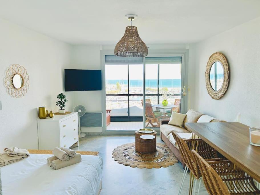 Studio Chic & Cosy Vue Mer, Clim, Parking La Grande Motte Bagian luar foto