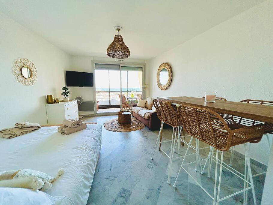 Studio Chic & Cosy Vue Mer, Clim, Parking La Grande Motte Bagian luar foto